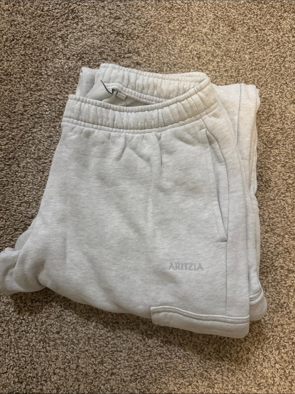 Aritzia Light Gray Sweatpant mega fit Joggers
